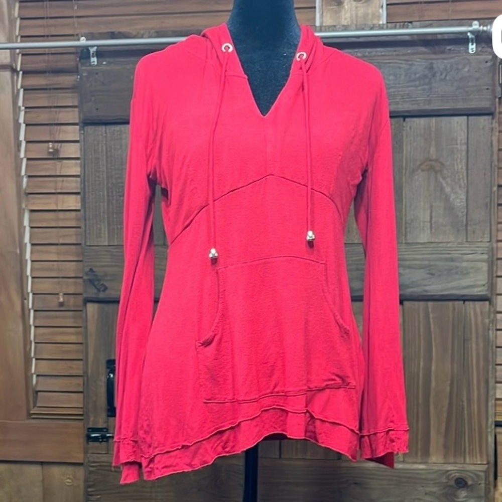 Sita XL JUNIOR red hooded jacket